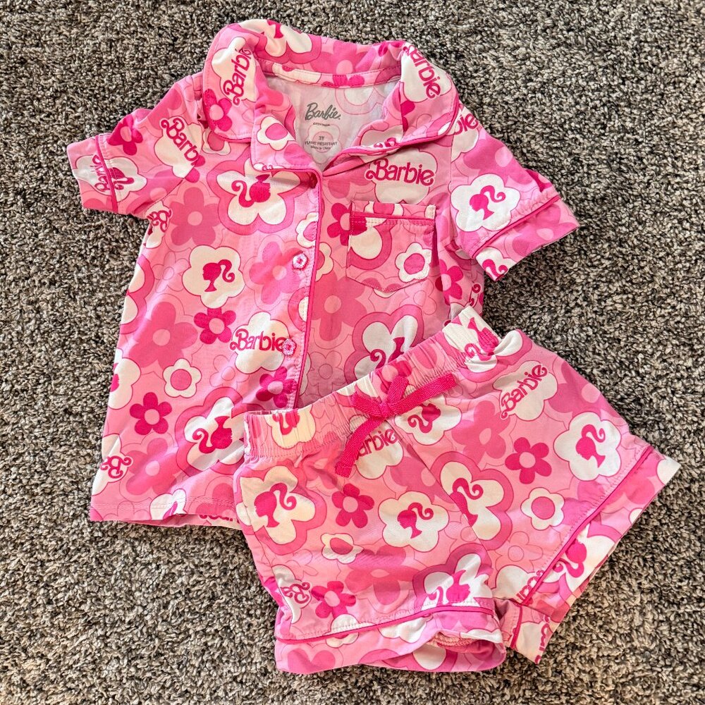 💖💤 Hot Pink Barbie Pajamas | Size 3T 💤💖